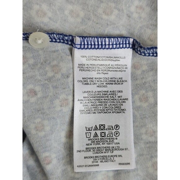 Brooks Brothers Floral Long Sleeve Dress Girls Size Large Blue Red White Ruffle - Picture 3 of 10